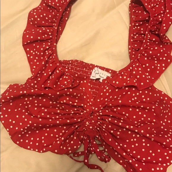 Cropped polka dot top - Picture 1 of 4